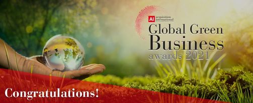 Winner badge of the Global Green Business Award 2021